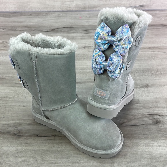 🍁 UGG 🍁 BAILEY BOW ABSTRACT SPLATTER BOOTS - Picture 4 of 14